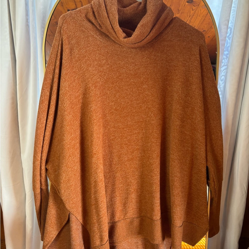 Cozy Brown Cowl Neck Sweater